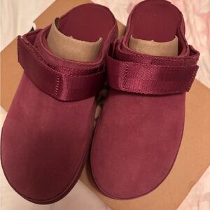 UGG Burgundy Mules with Strap